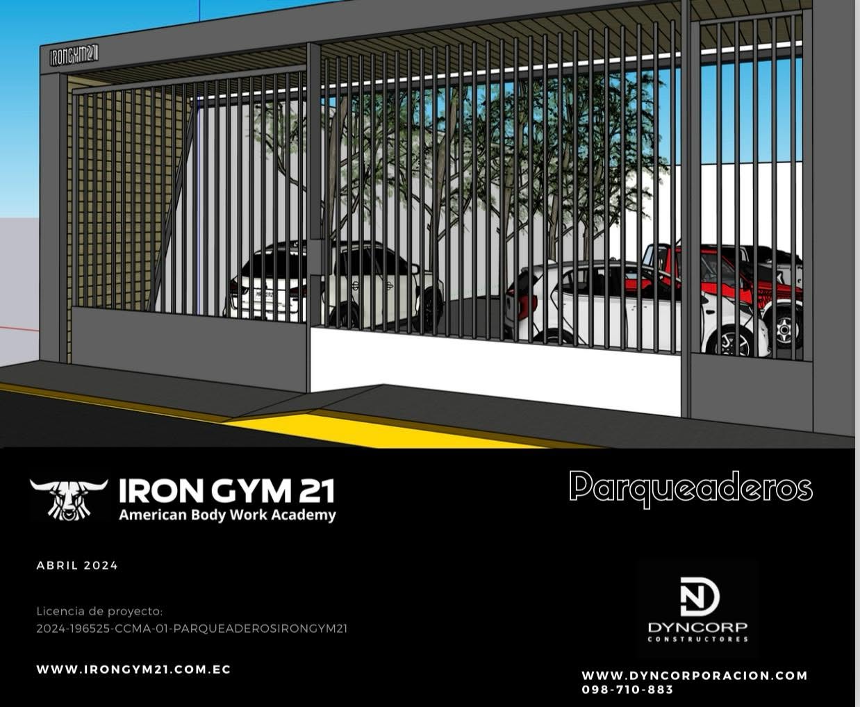 Construcción parqueadero IronGym21